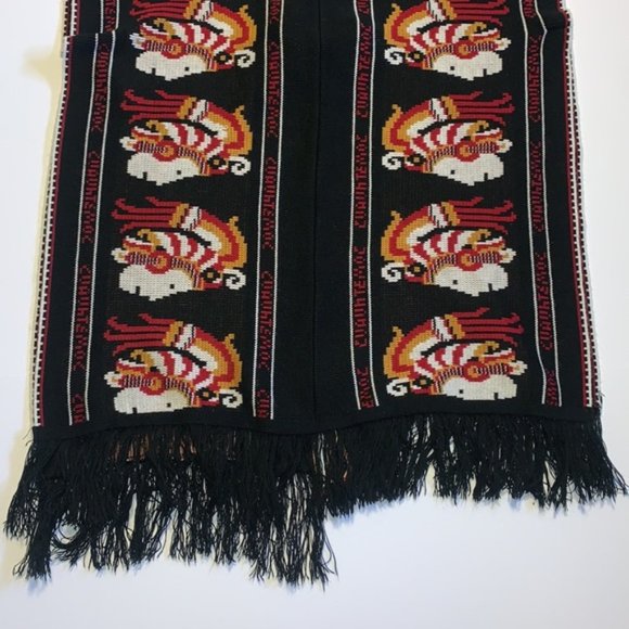 Vintage Tribal Print Woven Poncho - Women’s O/S - Picture 5 of 5